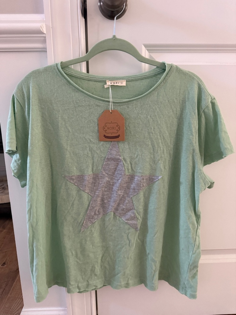 Kori Mint Green Tee with Silver Star